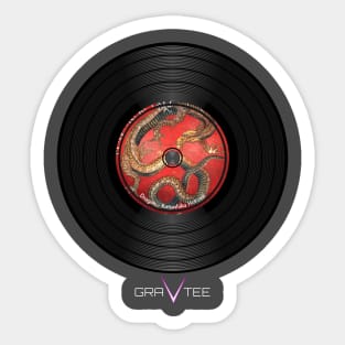 Dragon Vinyl Record Sticker